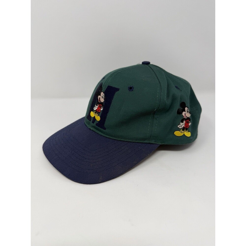 Vintage 90s Disney Mickey Mouse Unlimited Snapback Hat Teal, Navy - Drew Pearson